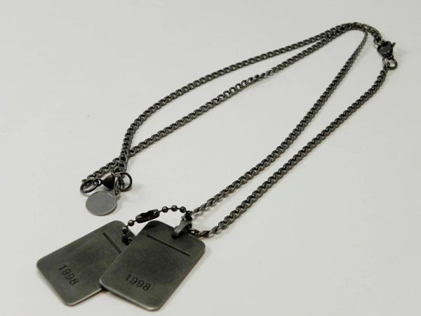 Long and Short Dog Tag Necklace