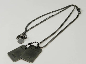 Long and Short Dog Tag Necklace
