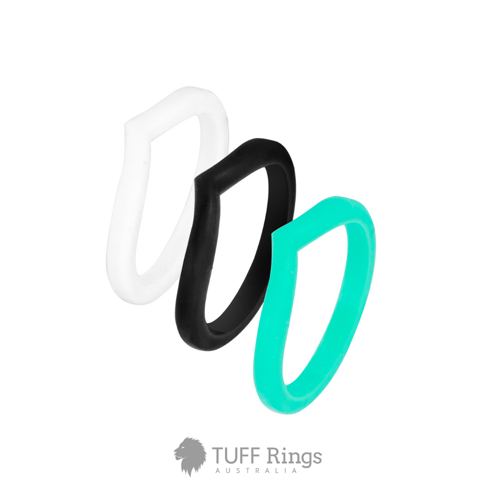 Tuff Key Rings TUFF Rings 'Choc Mint' Set of 3 Silicone Rings for Women – TUFF Rings ...