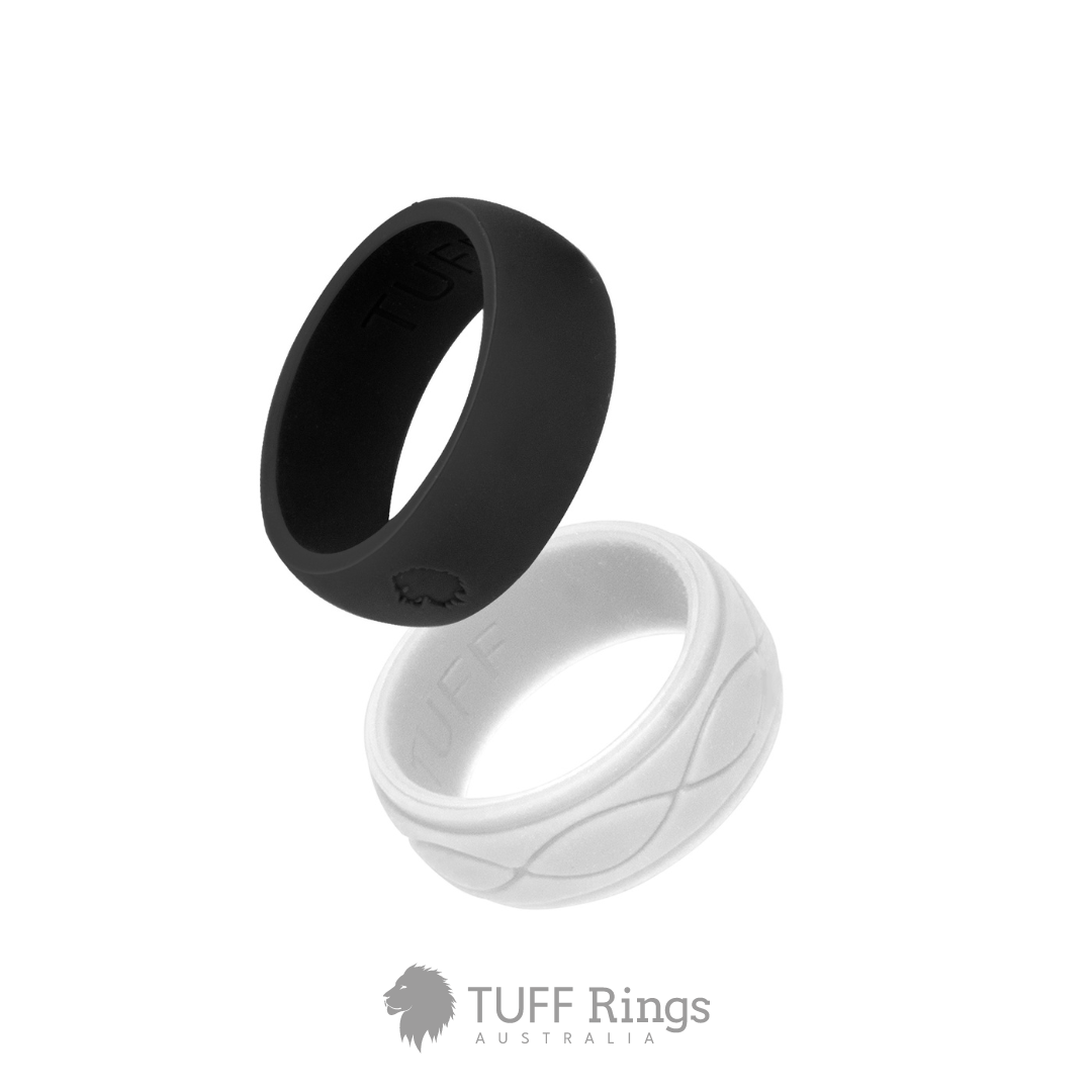 Couples silicone wedding bands deals