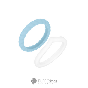 'Glacier' Women's Silicone Ring Set