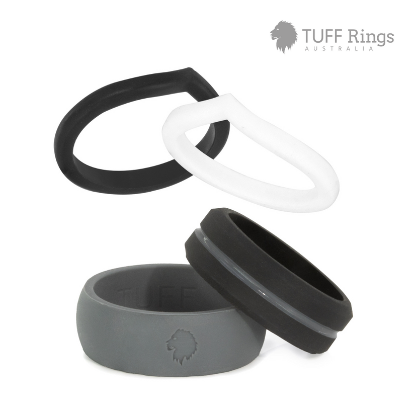 TUFF Rings His 'N Hers 'Honeymoon' Silicone Ring Set for Couples – TUFF ...