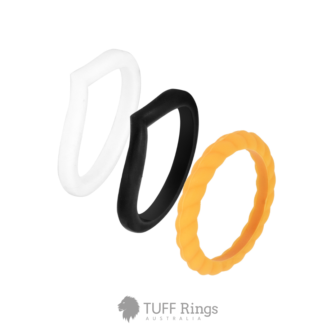 'Citrus' Women's Silicone Ring Set