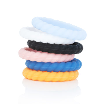 Women's 'Twist stackable' silicone ring