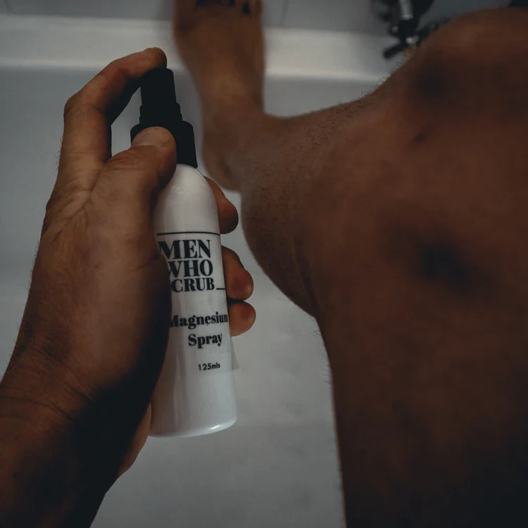 Magnesium spray for men's sore muscles