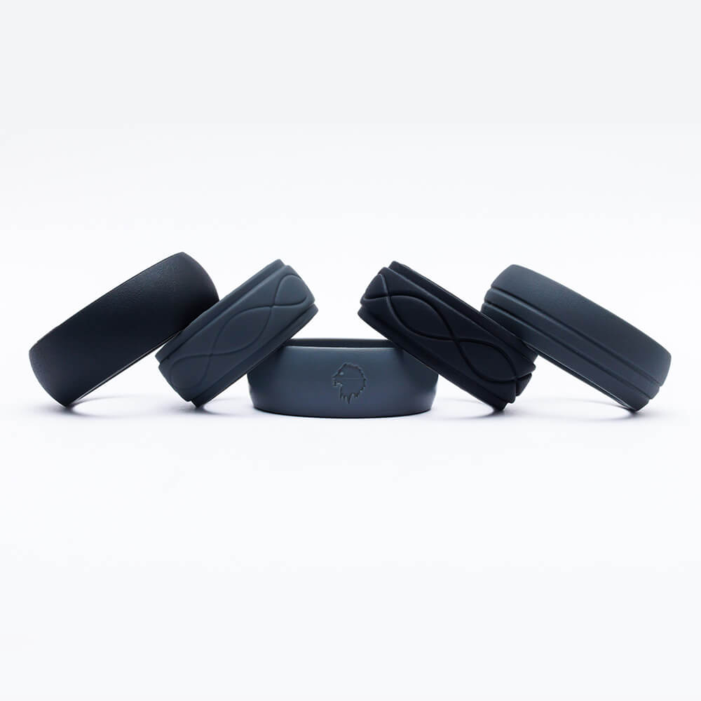 Factor 5 - Set of 5 men's silicone rings